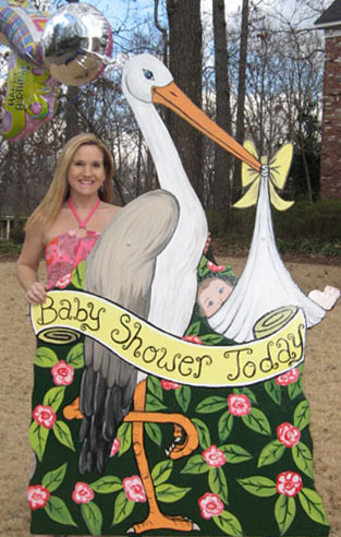Baby Shower Today Rent a Stork Yard Sign