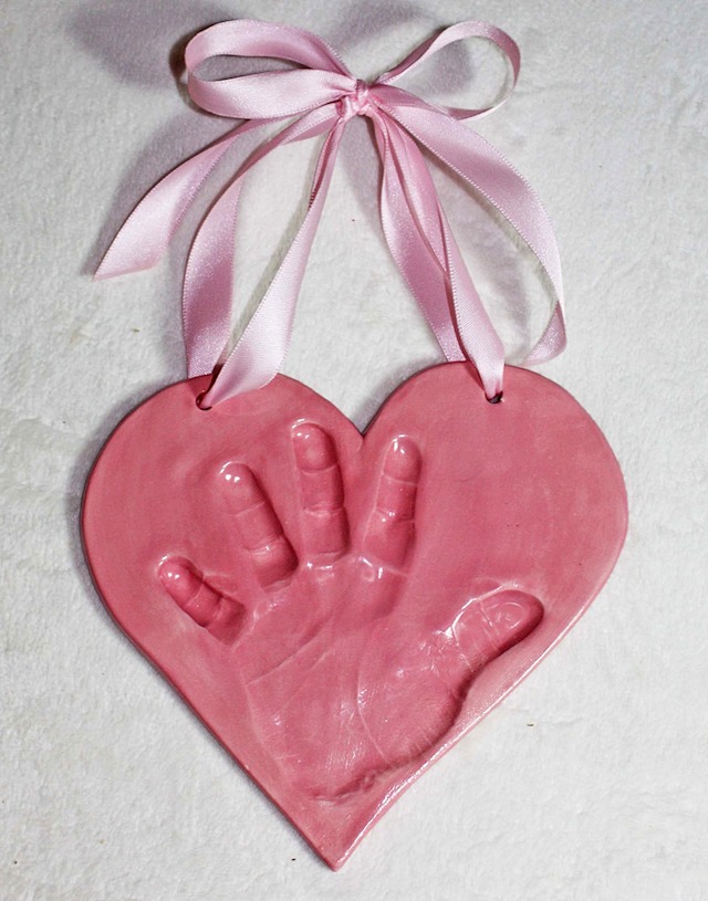 Baby Hand Impression in a heart shape