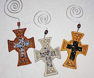 Brown Crosses with Glass