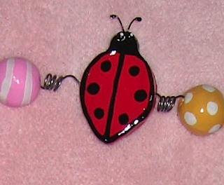 Flat Ladybug Bead