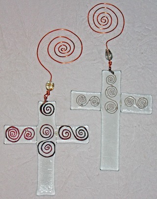 Glass and Copper Crosses