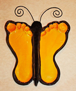 Yellow-Butterfly-Baby-Feet-Impression